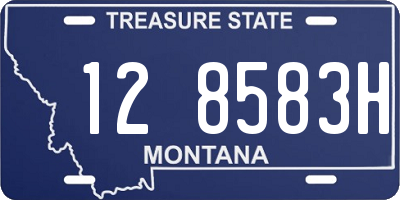 MT license plate 128583H