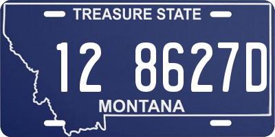 MT license plate 128627D