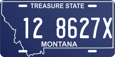 MT license plate 128627X