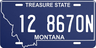 MT license plate 128670N