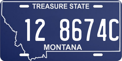 MT license plate 128674C