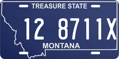 MT license plate 128711X