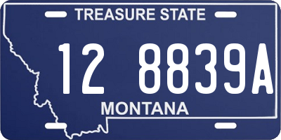 MT license plate 128839A