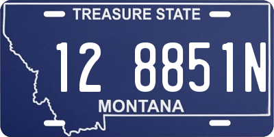 MT license plate 128851N