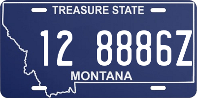 MT license plate 128886Z