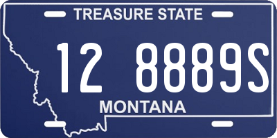 MT license plate 128889S