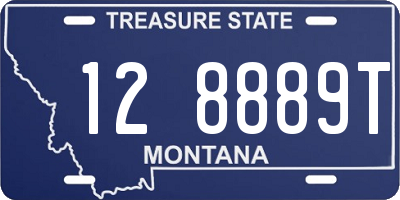 MT license plate 128889T
