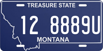 MT license plate 128889U