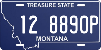 MT license plate 128890P