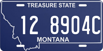 MT license plate 128904C