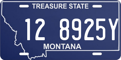 MT license plate 128925Y