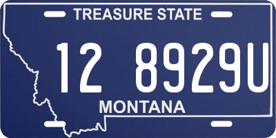 MT license plate 128929U