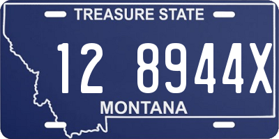 MT license plate 128944X