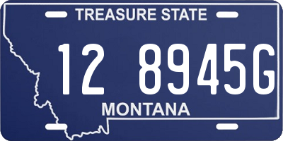MT license plate 128945G