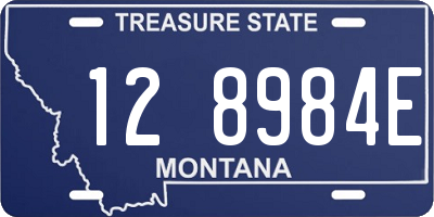 MT license plate 128984E