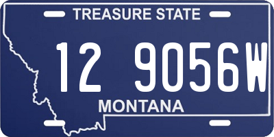MT license plate 129056W