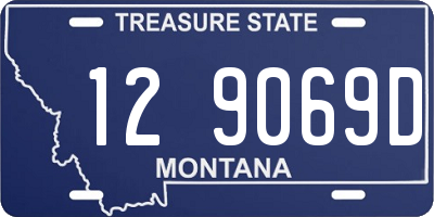 MT license plate 129069D