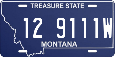 MT license plate 129111W