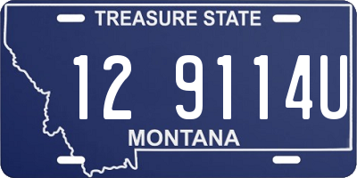 MT license plate 129114U