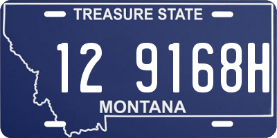 MT license plate 129168H