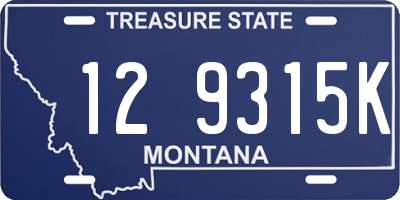 MT license plate 129315K