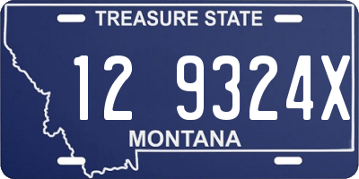 MT license plate 129324X