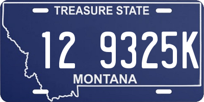 MT license plate 129325K