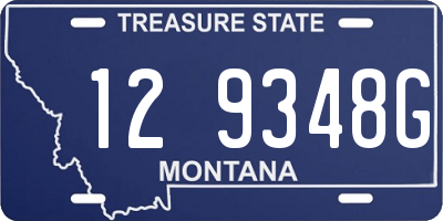 MT license plate 129348G