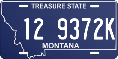 MT license plate 129372K