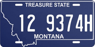 MT license plate 129374H