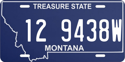 MT license plate 129438W