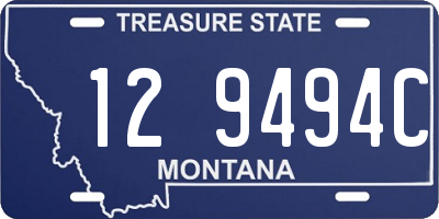MT license plate 129494C