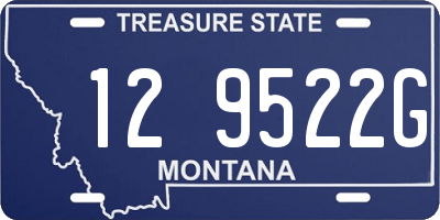 MT license plate 129522G