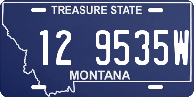 MT license plate 129535W