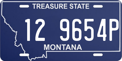 MT license plate 129654P