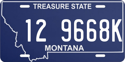MT license plate 129668K
