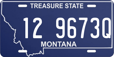 MT license plate 129673Q