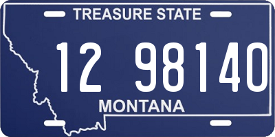 MT license plate 129814O