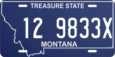 MT license plate 129833X