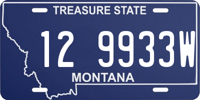 MT license plate 129933W