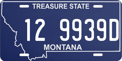 MT license plate 129939D