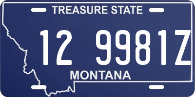 MT license plate 129981Z