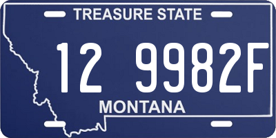 MT license plate 129982F