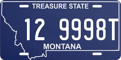 MT license plate 129998T