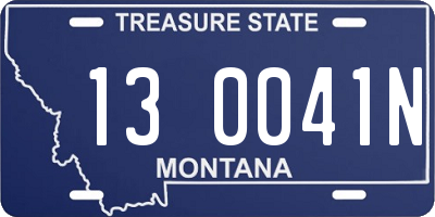 MT license plate 130041N