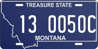MT license plate 130050C