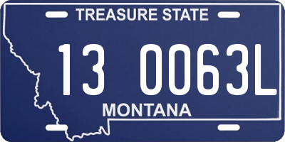 MT license plate 130063L
