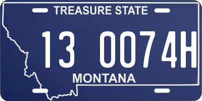 MT license plate 130074H