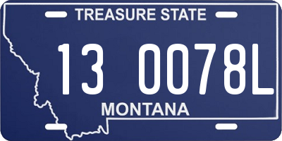 MT license plate 130078L