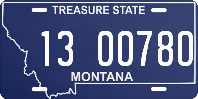 MT license plate 130078O